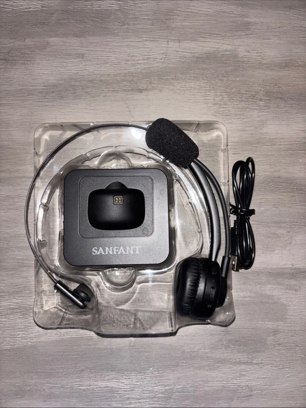 Wireless Rechargeable Mono Headset SK-BH-M97 - Black